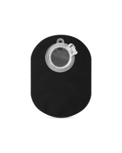 SenSura Mio Click Geschlossener Beutel mini schwarz, Rastring 50mm, mit Sichtfenster, textil, 30 Stück